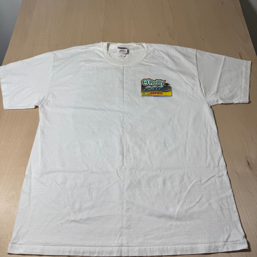 Vintage O'Reilly 250 Racing T-Shirt XL NASCAR Kansas Speedway July‎ 6 2002